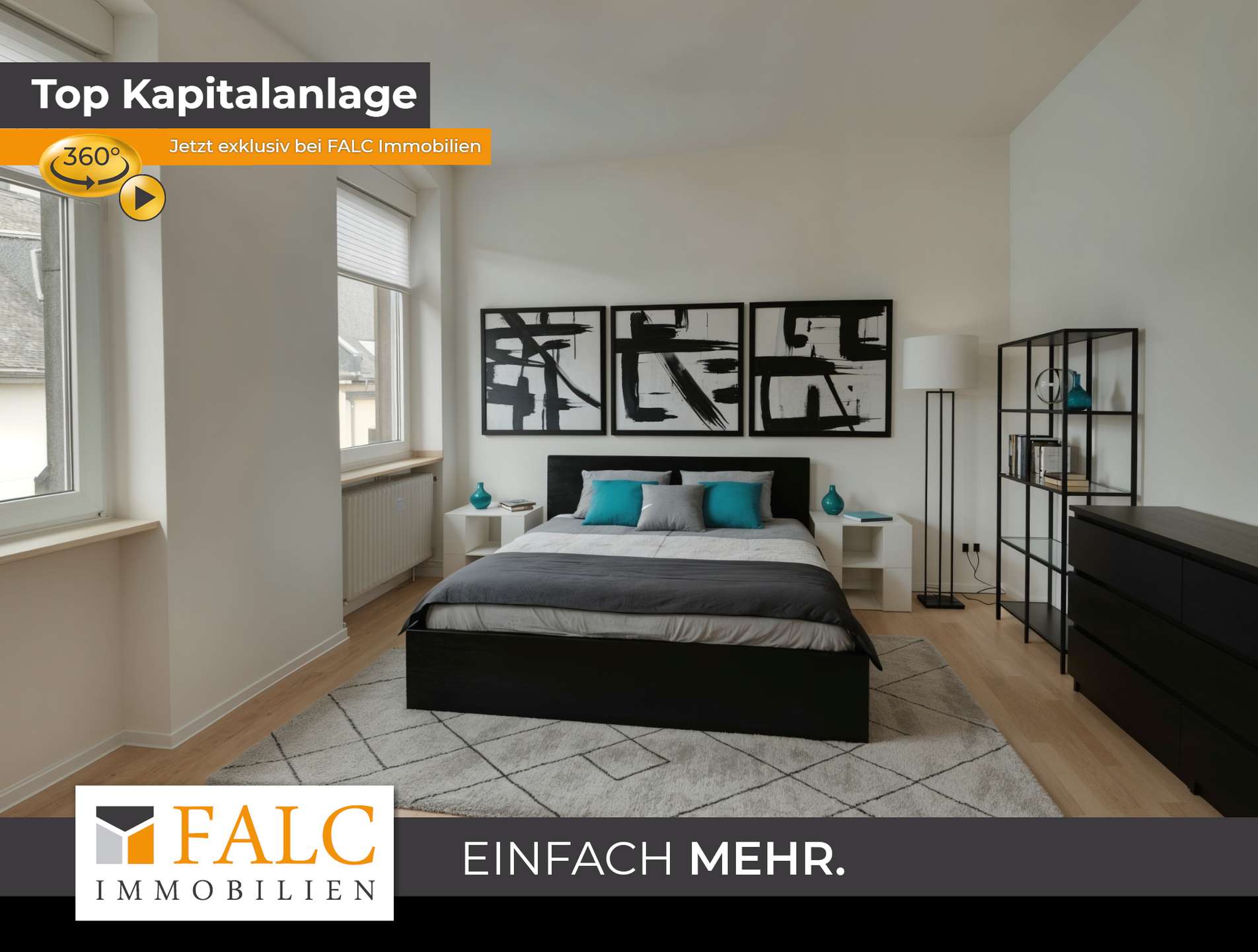 Schlafzimmer (virtuell möbliert)